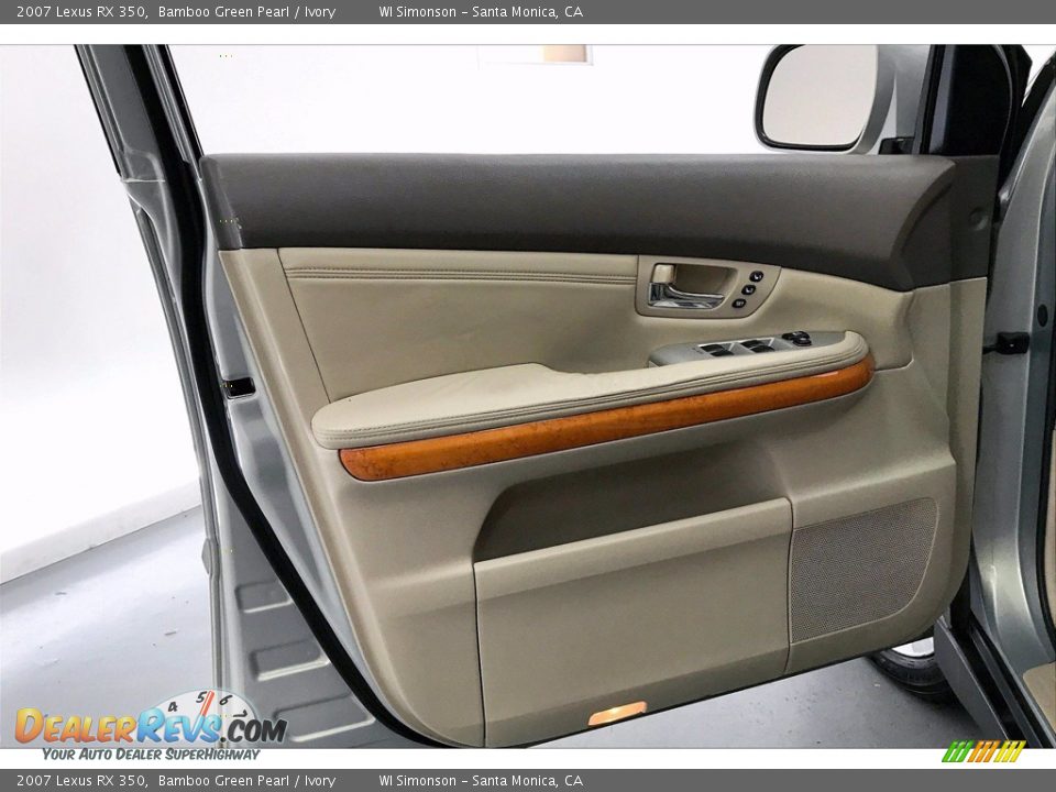 2007 Lexus RX 350 Bamboo Green Pearl / Ivory Photo #26