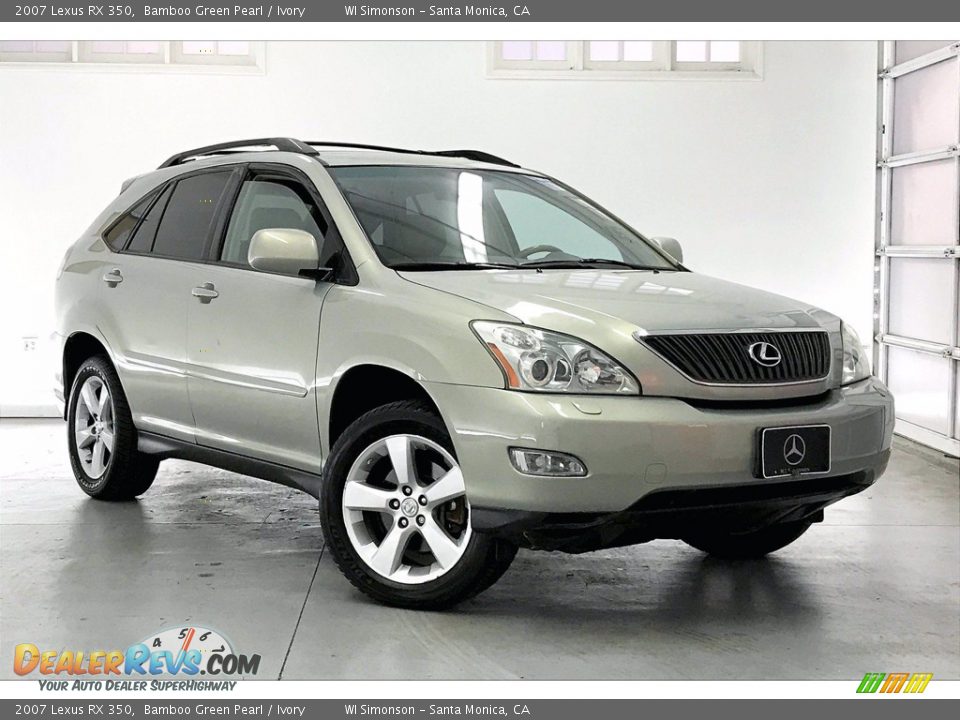 2007 Lexus RX 350 Bamboo Green Pearl / Ivory Photo #34