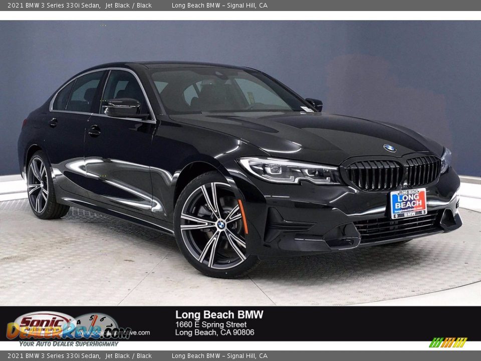 2021 BMW 3 Series 330i Sedan Jet Black / Black Photo #1