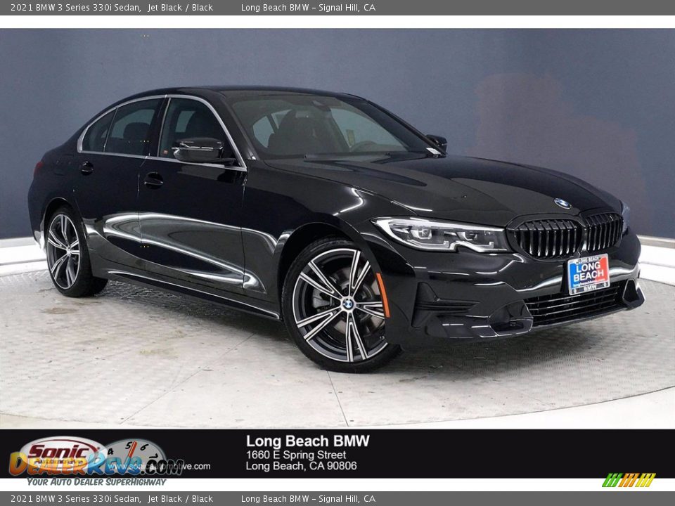 2021 BMW 3 Series 330i Sedan Jet Black / Black Photo #1