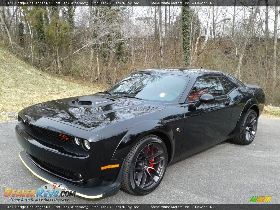 2021 Dodge Challenger R/T Scat Pack Widebody Pitch Black / Black/Ruby Red Photo #2