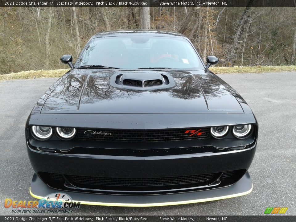 2021 Dodge Challenger R/T Scat Pack Widebody Pitch Black / Black/Ruby Red Photo #3