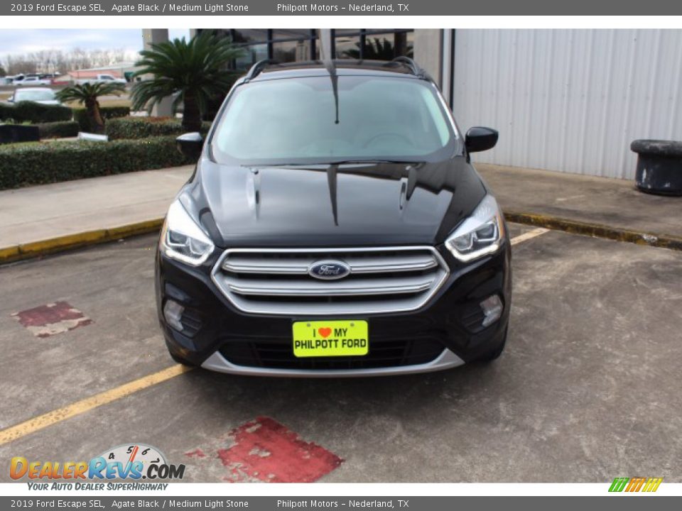 2019 Ford Escape SEL Agate Black / Medium Light Stone Photo #3