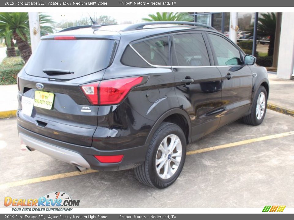 2019 Ford Escape SEL Agate Black / Medium Light Stone Photo #9