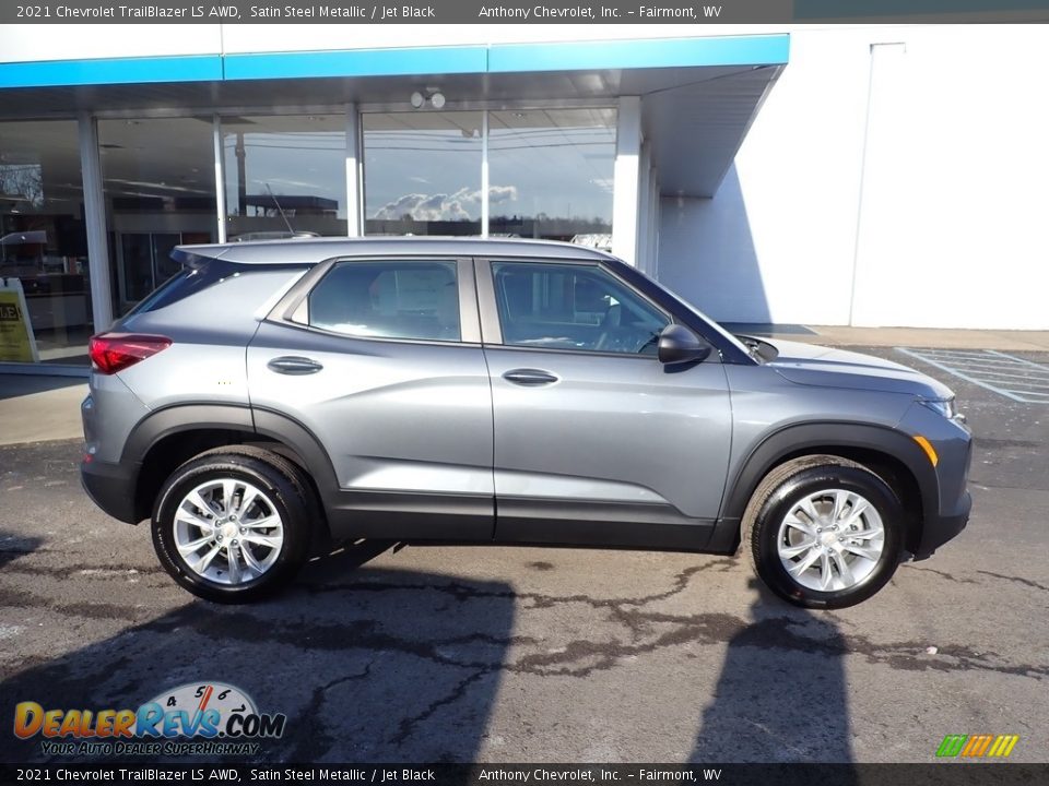 2021 Chevrolet Trailblazer LS AWD Satin Steel Metallic / Jet Black Photo #3