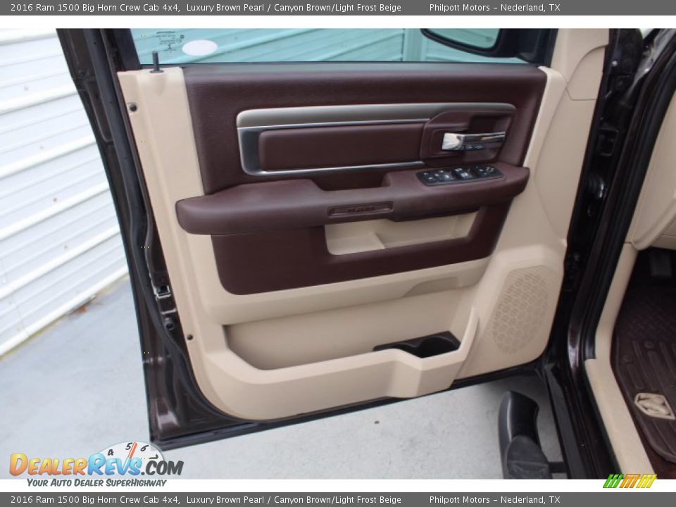 2016 Ram 1500 Big Horn Crew Cab 4x4 Luxury Brown Pearl / Canyon Brown/Light Frost Beige Photo #10