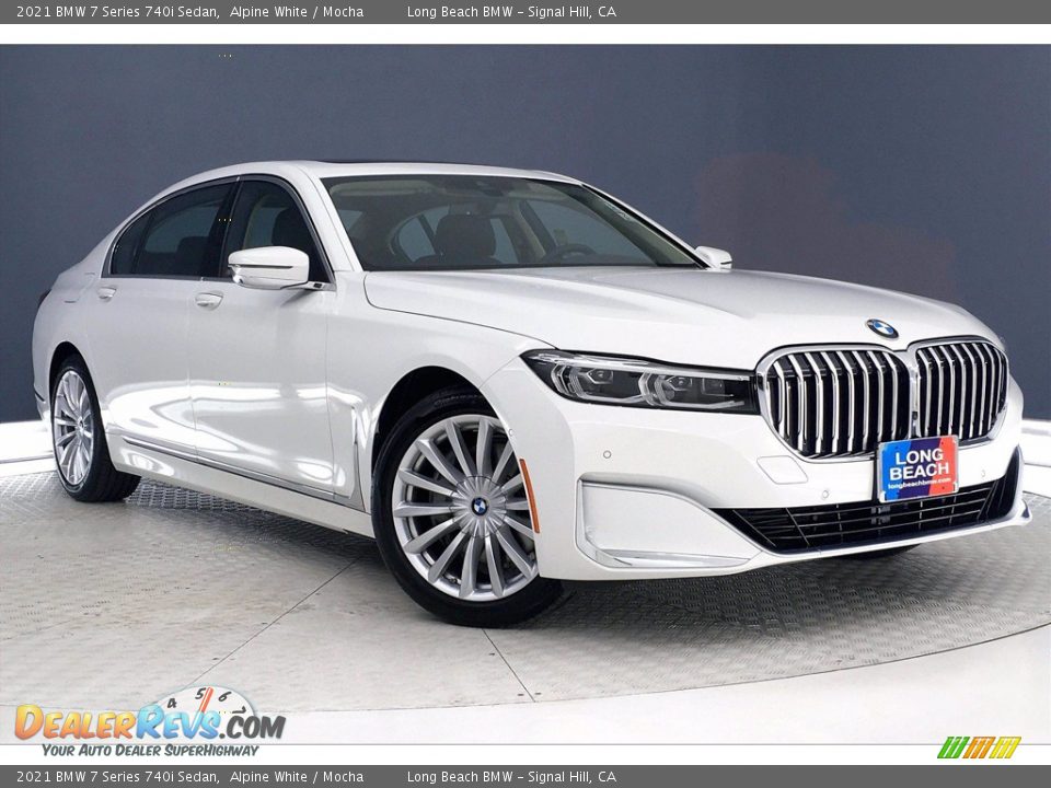 2021 BMW 7 Series 740i Sedan Alpine White / Mocha Photo #1