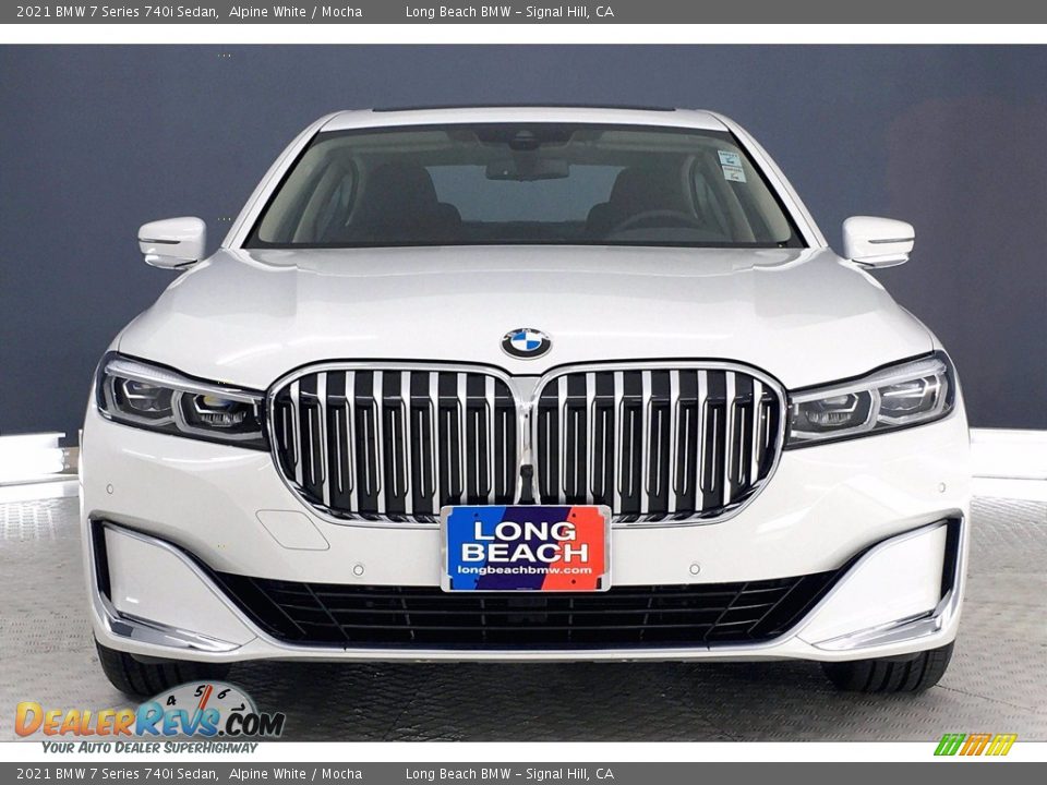 2021 BMW 7 Series 740i Sedan Alpine White / Mocha Photo #2