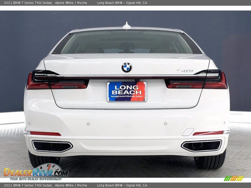 2021 BMW 7 Series 740i Sedan Alpine White / Mocha Photo #3