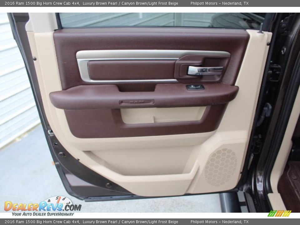2016 Ram 1500 Big Horn Crew Cab 4x4 Luxury Brown Pearl / Canyon Brown/Light Frost Beige Photo #19