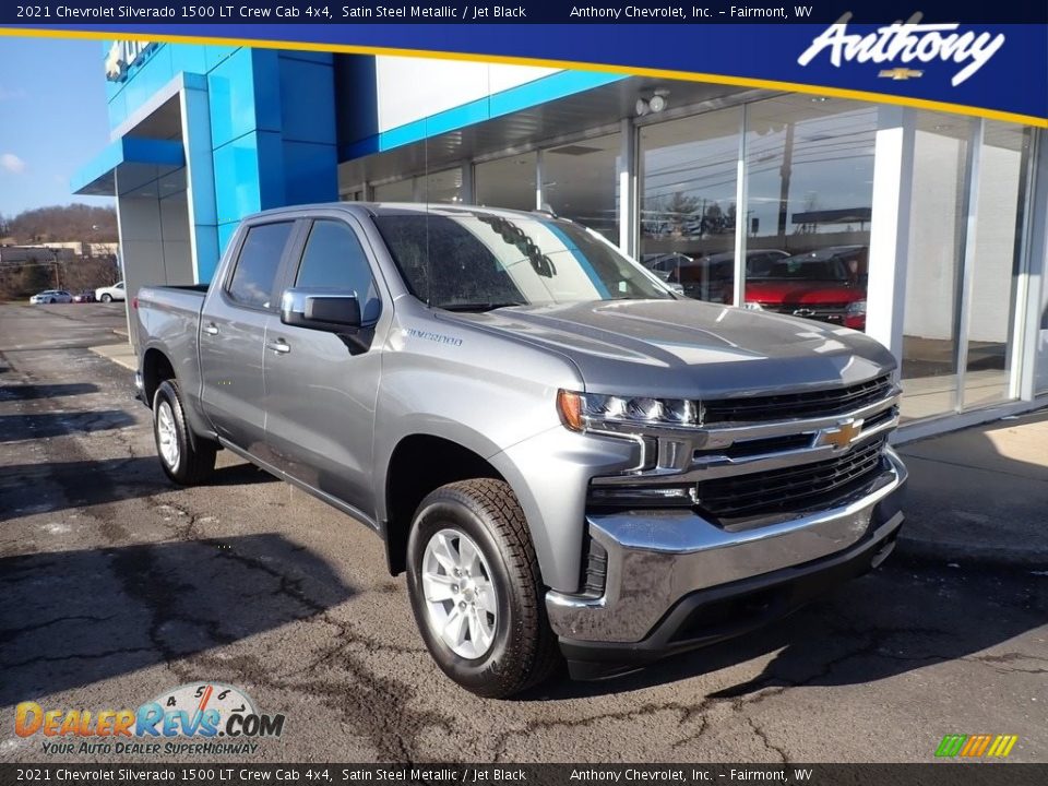 2021 Chevrolet Silverado 1500 LT Crew Cab 4x4 Satin Steel Metallic / Jet Black Photo #1