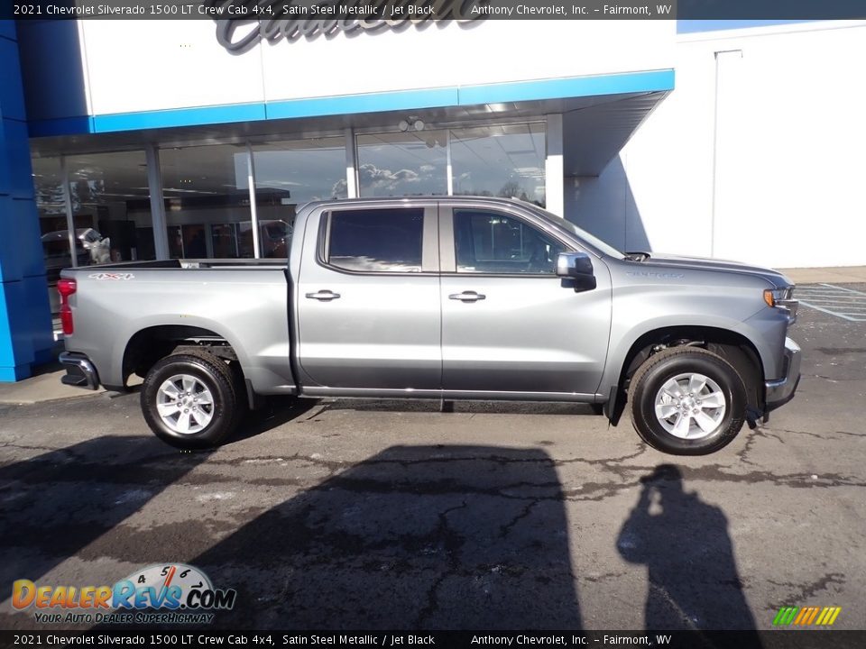 2021 Chevrolet Silverado 1500 LT Crew Cab 4x4 Satin Steel Metallic / Jet Black Photo #3