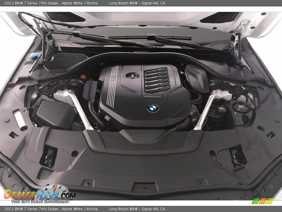 2021 BMW 7 Series 740i Sedan Alpine White / Mocha Photo #9