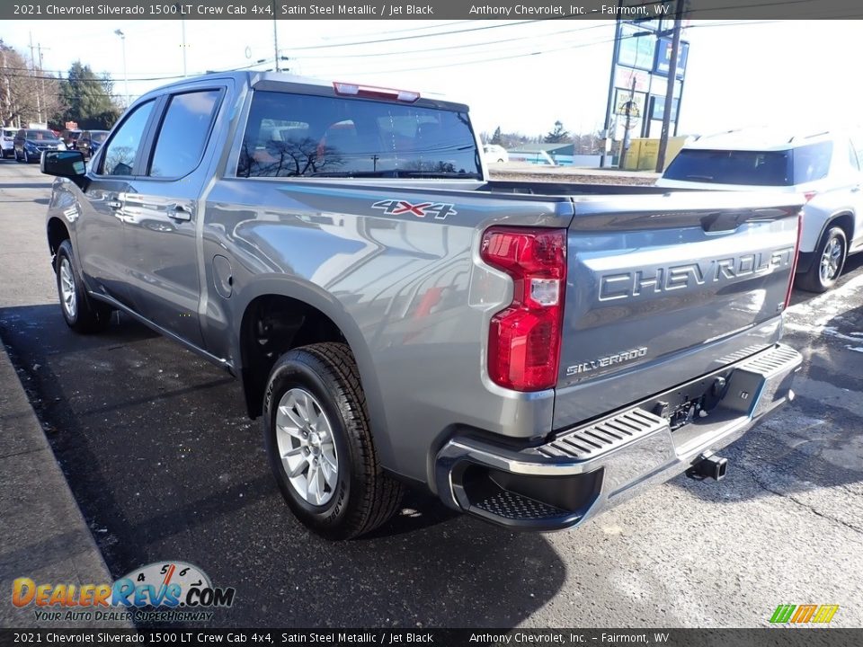 2021 Chevrolet Silverado 1500 LT Crew Cab 4x4 Satin Steel Metallic / Jet Black Photo #6