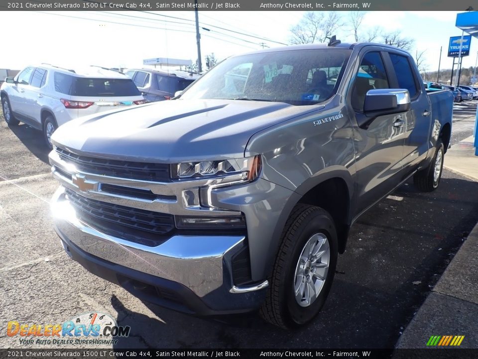 2021 Chevrolet Silverado 1500 LT Crew Cab 4x4 Satin Steel Metallic / Jet Black Photo #7