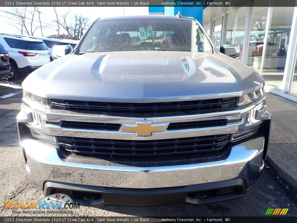 2021 Chevrolet Silverado 1500 LT Crew Cab 4x4 Satin Steel Metallic / Jet Black Photo #8
