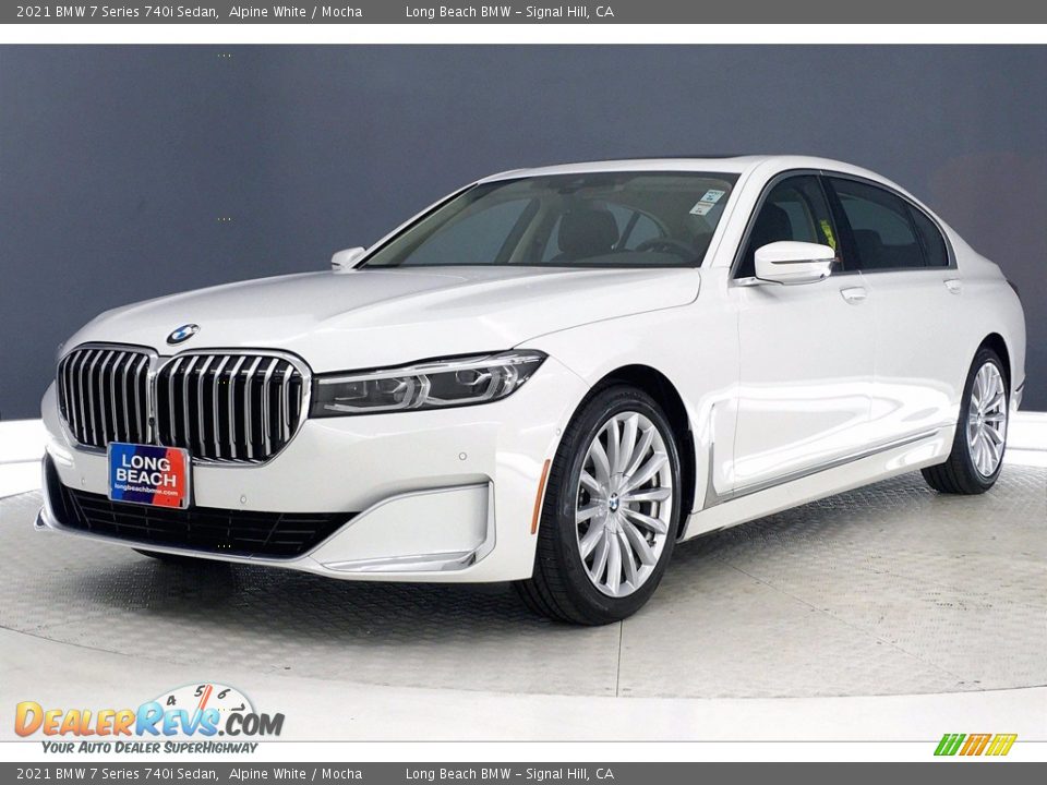 2021 BMW 7 Series 740i Sedan Alpine White / Mocha Photo #12