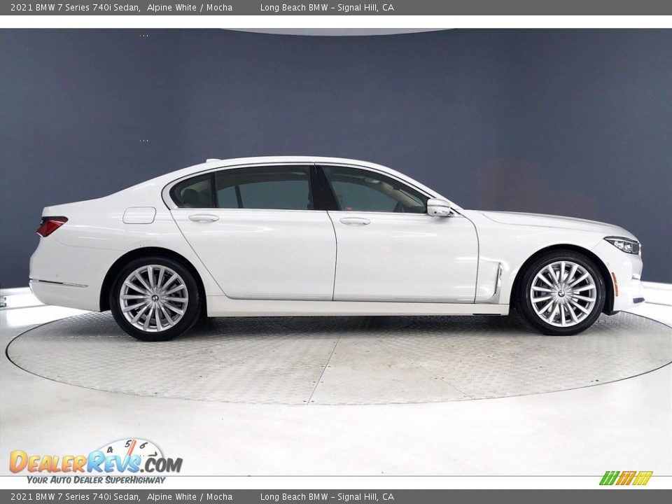 2021 BMW 7 Series 740i Sedan Alpine White / Mocha Photo #14