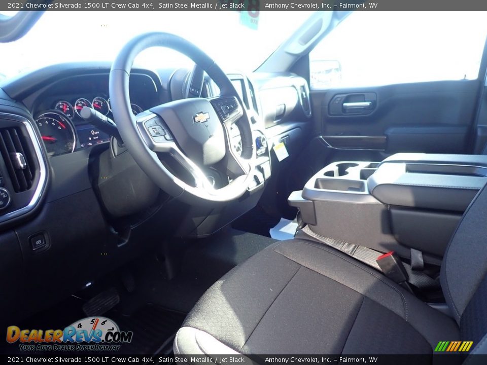 2021 Chevrolet Silverado 1500 LT Crew Cab 4x4 Satin Steel Metallic / Jet Black Photo #12