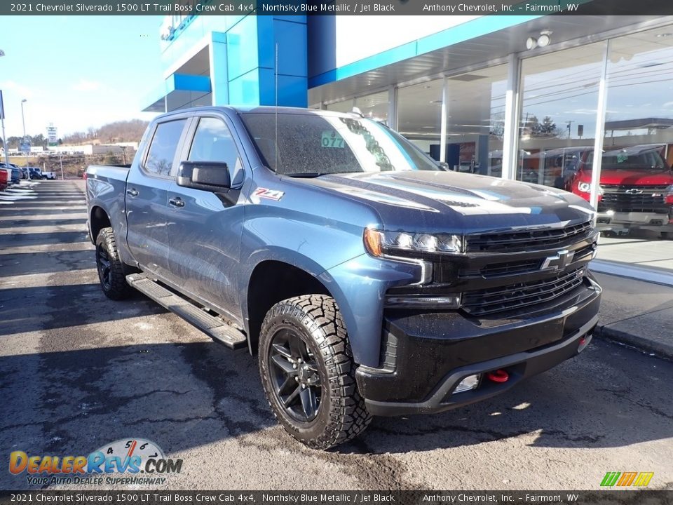 2021 Chevrolet Silverado 1500 LT Trail Boss Crew Cab 4x4 Northsky Blue Metallic / Jet Black Photo #1