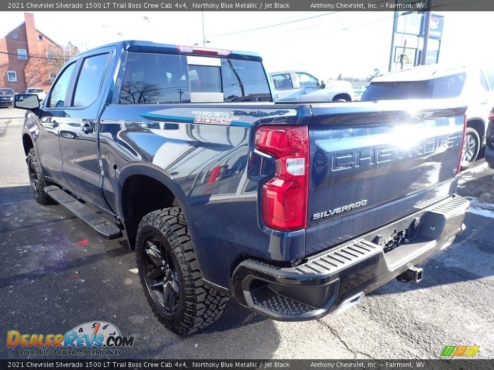 2021 Chevrolet Silverado 1500 LT Trail Boss Crew Cab 4x4 Northsky Blue Metallic / Jet Black Photo #5