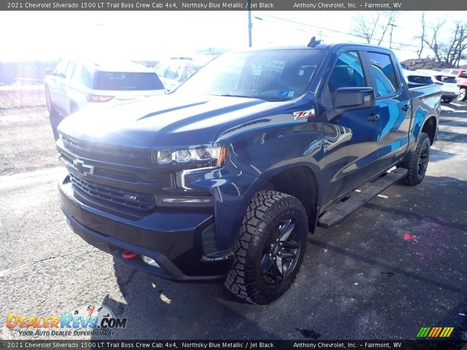 2021 Chevrolet Silverado 1500 LT Trail Boss Crew Cab 4x4 Northsky Blue Metallic / Jet Black Photo #6