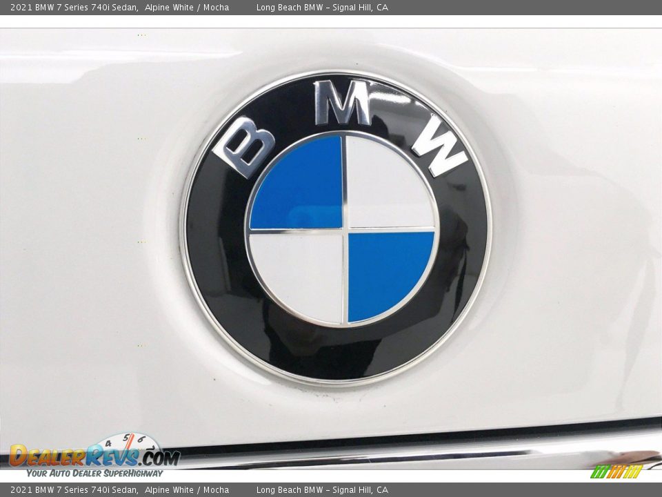2021 BMW 7 Series 740i Sedan Alpine White / Mocha Photo #34
