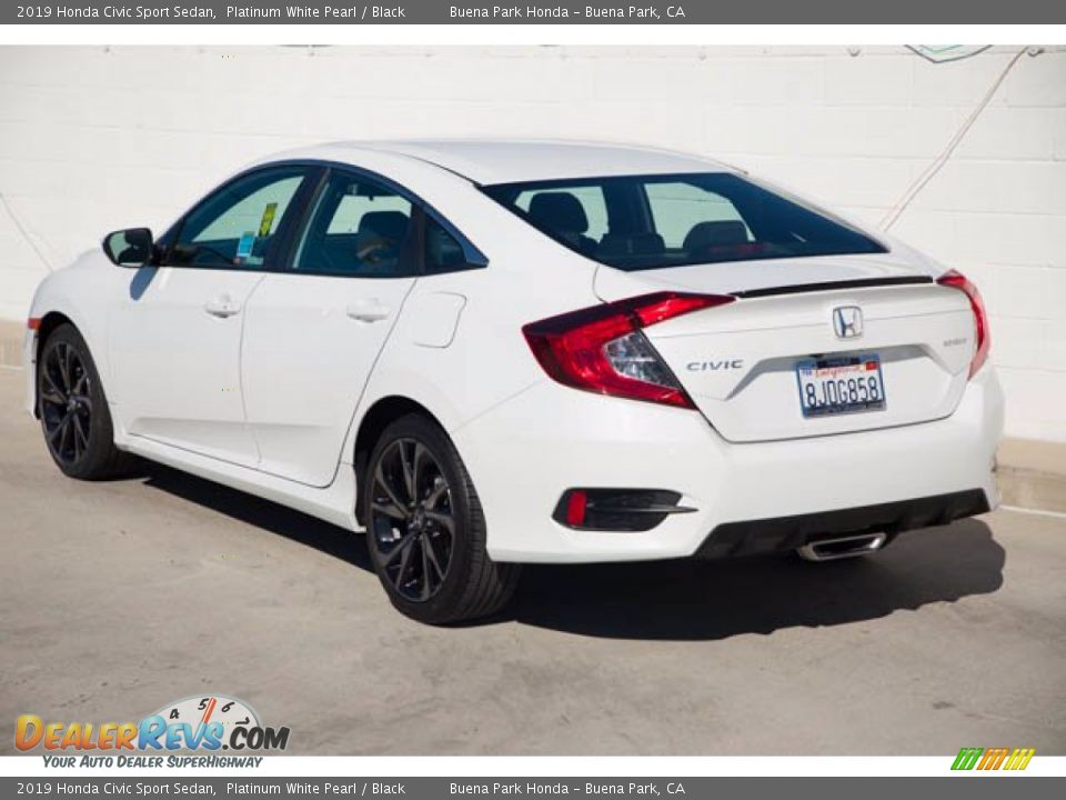 2019 Honda Civic Sport Sedan Platinum White Pearl / Black Photo #2