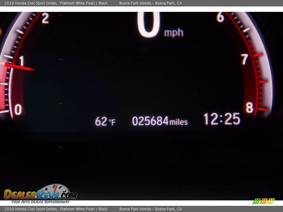 2019 Honda Civic Sport Sedan Platinum White Pearl / Black Photo #6