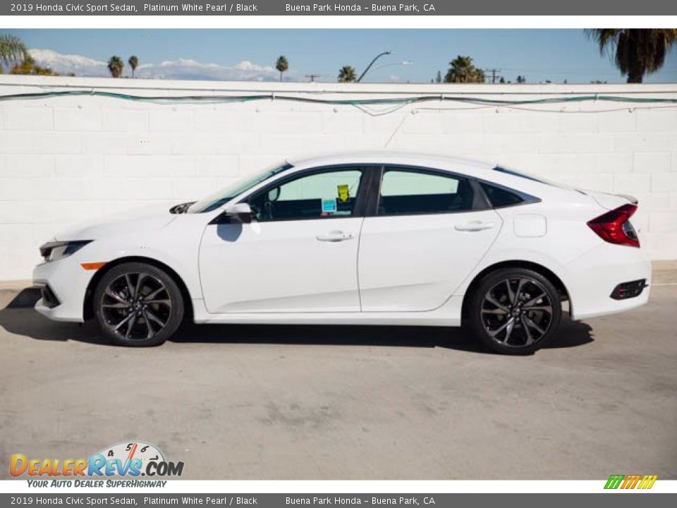2019 Honda Civic Sport Sedan Platinum White Pearl / Black Photo #8