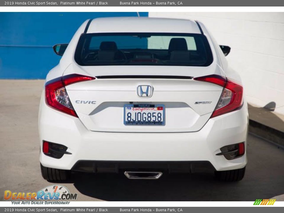 2019 Honda Civic Sport Sedan Platinum White Pearl / Black Photo #9