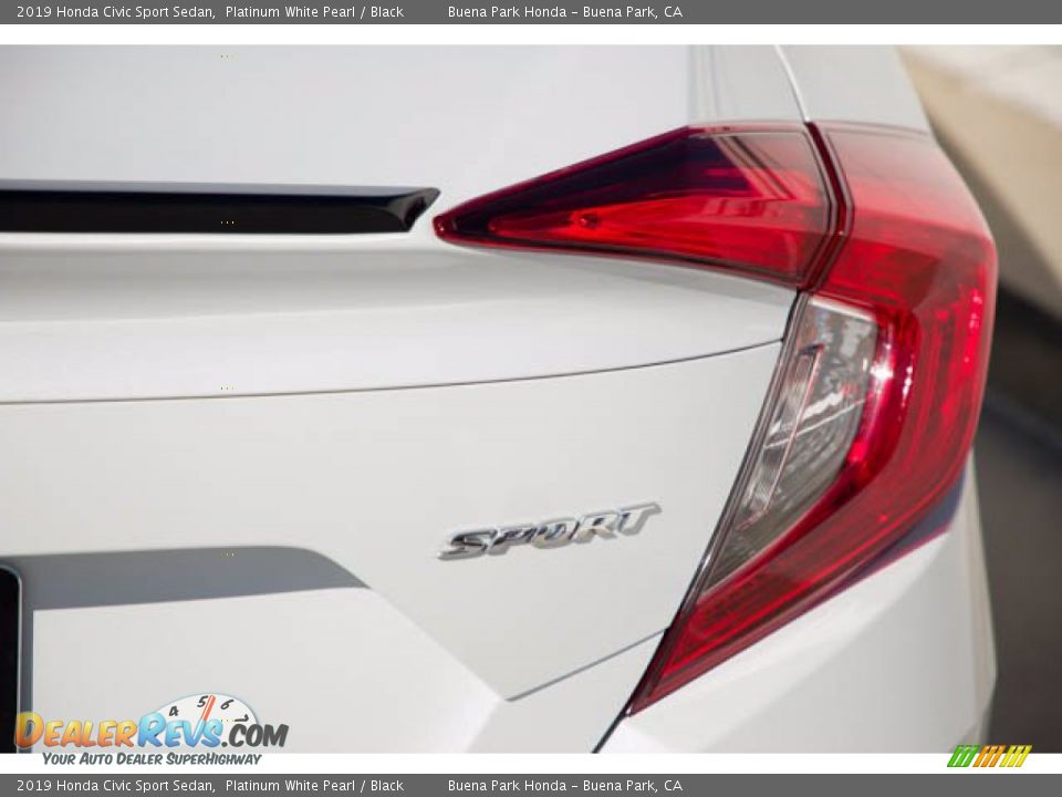 2019 Honda Civic Sport Sedan Platinum White Pearl / Black Photo #11