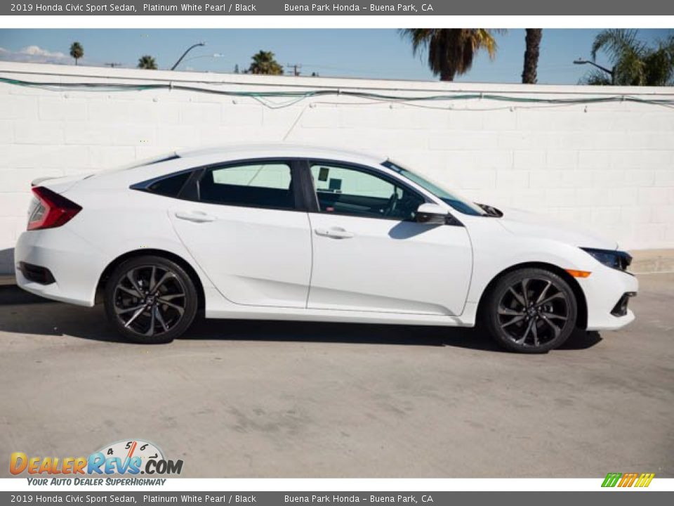 2019 Honda Civic Sport Sedan Platinum White Pearl / Black Photo #12