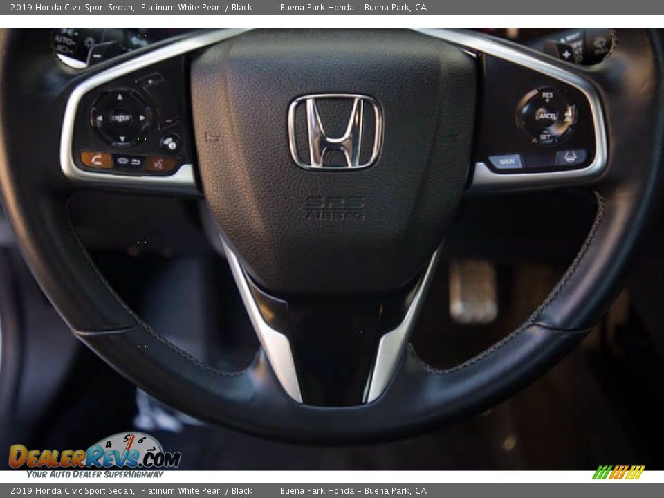 2019 Honda Civic Sport Sedan Platinum White Pearl / Black Photo #13