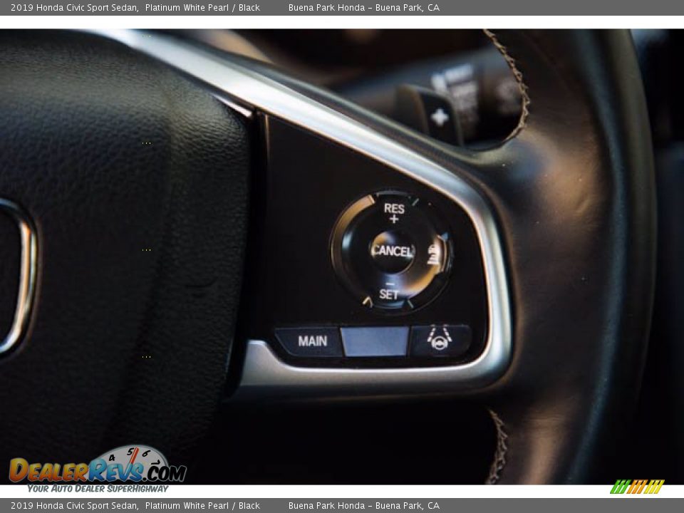 2019 Honda Civic Sport Sedan Platinum White Pearl / Black Photo #15