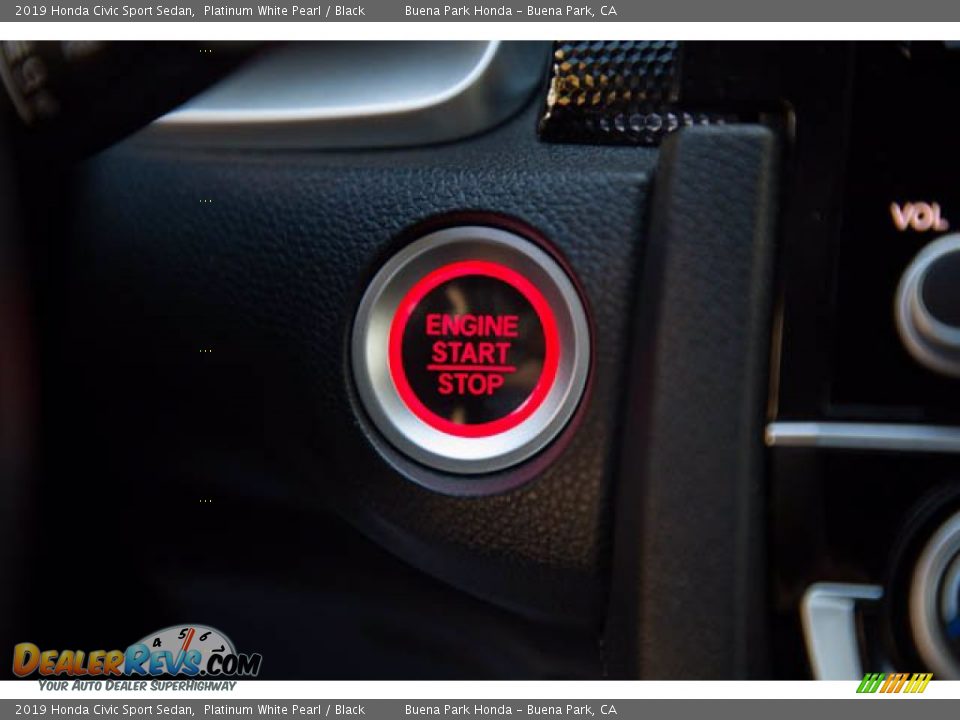2019 Honda Civic Sport Sedan Platinum White Pearl / Black Photo #16