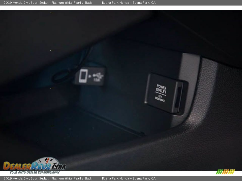 2019 Honda Civic Sport Sedan Platinum White Pearl / Black Photo #23