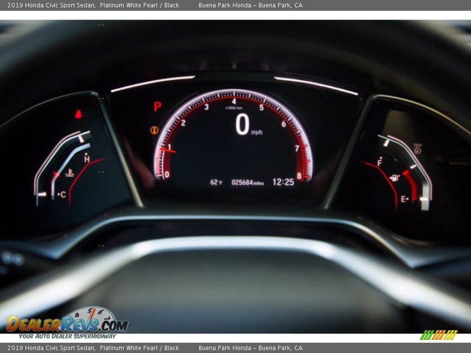 2019 Honda Civic Sport Sedan Platinum White Pearl / Black Photo #27