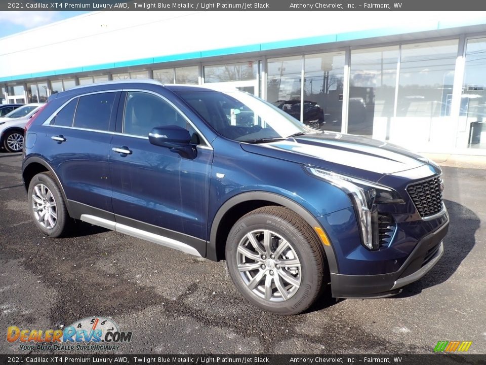 2021 Cadillac XT4 Premium Luxury AWD Twilight Blue Metallic / Light Platinum/Jet Black Photo #1