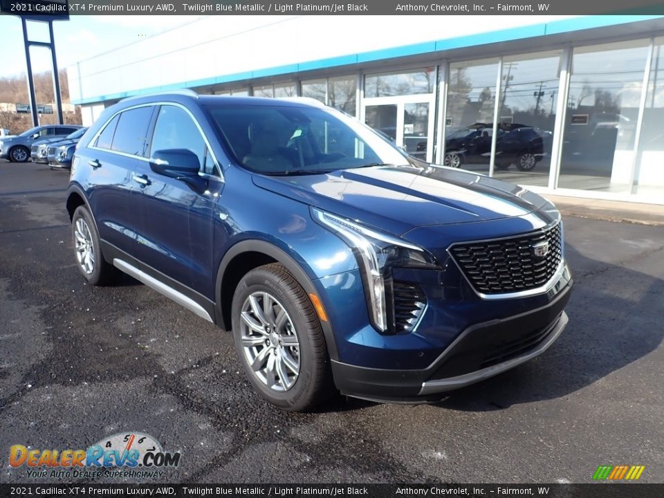 2021 Cadillac XT4 Premium Luxury AWD Twilight Blue Metallic / Light Platinum/Jet Black Photo #2