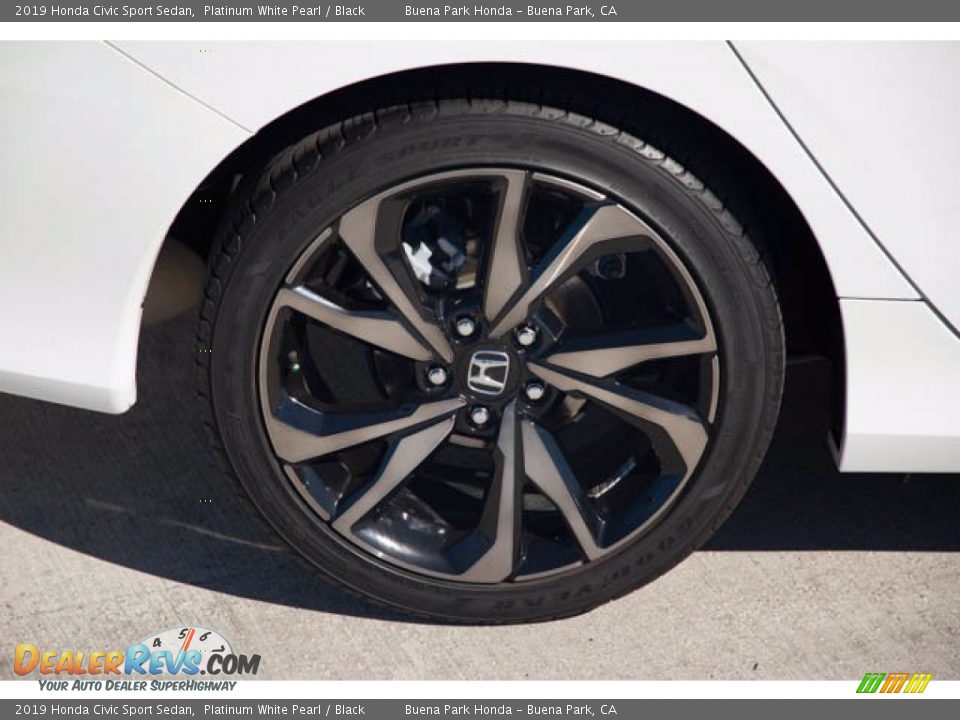 2019 Honda Civic Sport Sedan Platinum White Pearl / Black Photo #34