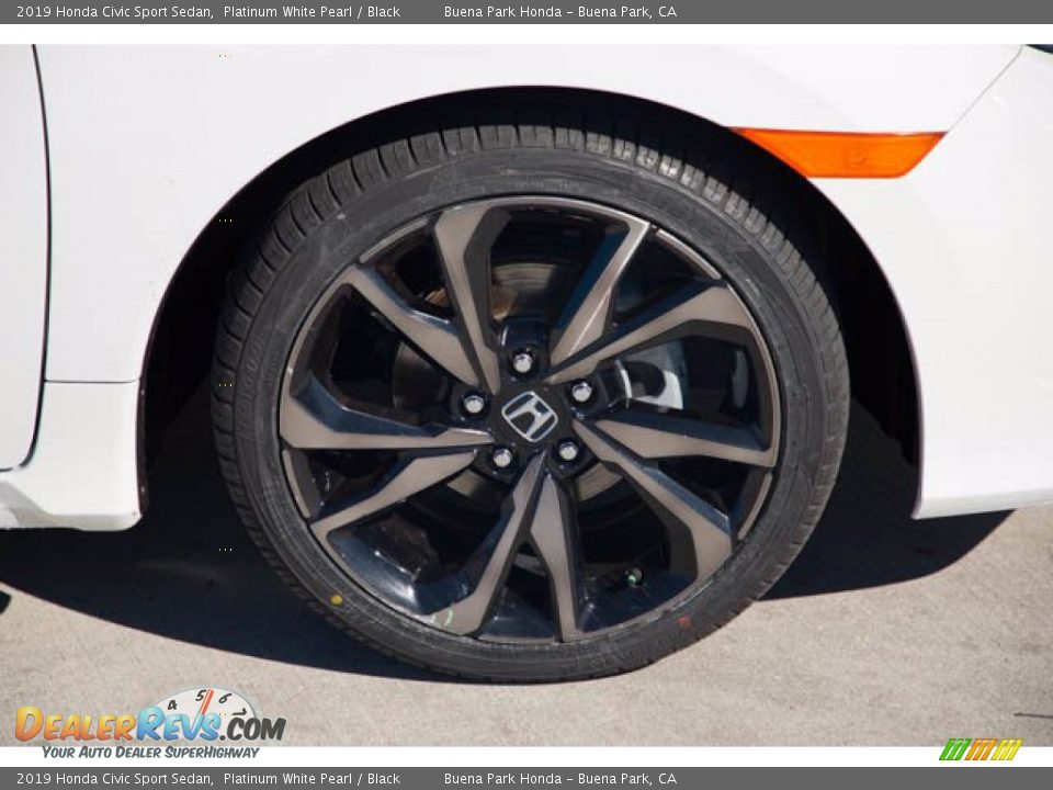 2019 Honda Civic Sport Sedan Platinum White Pearl / Black Photo #35