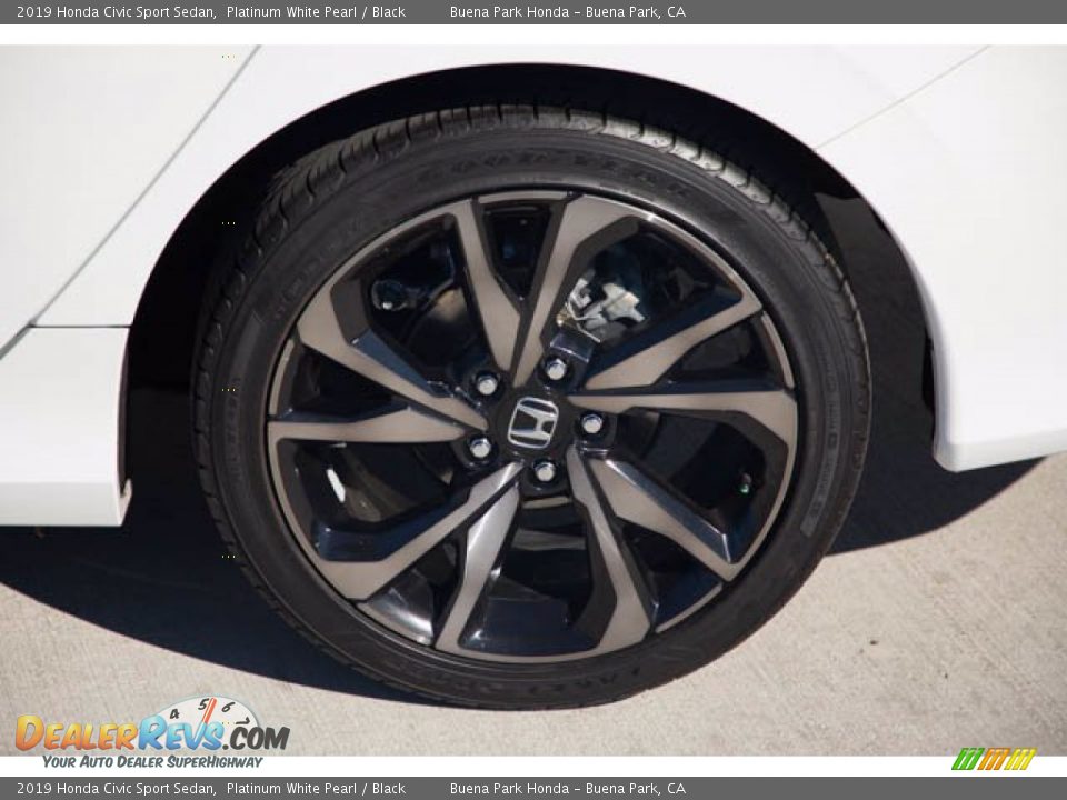 2019 Honda Civic Sport Sedan Platinum White Pearl / Black Photo #36