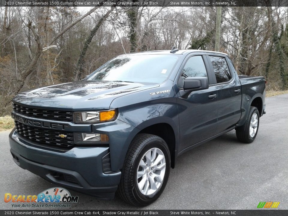 2020 Chevrolet Silverado 1500 Custom Crew Cab 4x4 Shadow Gray Metallic / Jet Black Photo #3