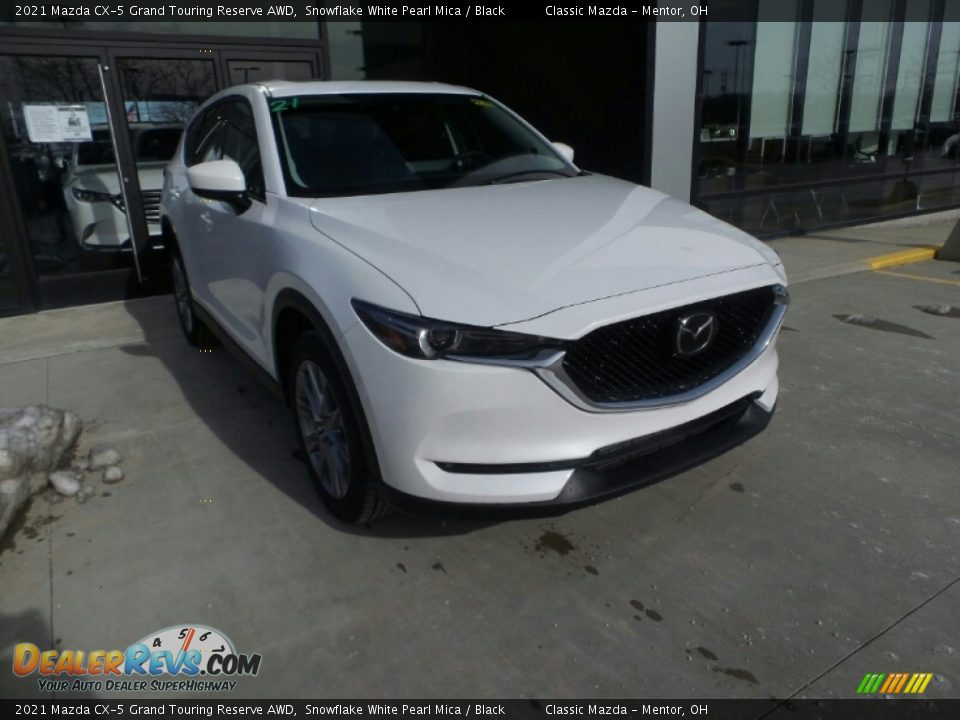 2021 Mazda CX-5 Grand Touring Reserve AWD Snowflake White Pearl Mica / Black Photo #1