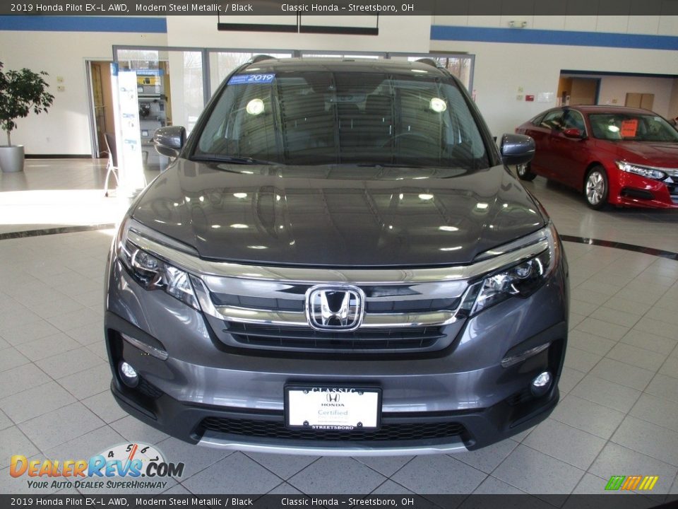 2019 Honda Pilot EX-L AWD Modern Steel Metallic / Black Photo #2