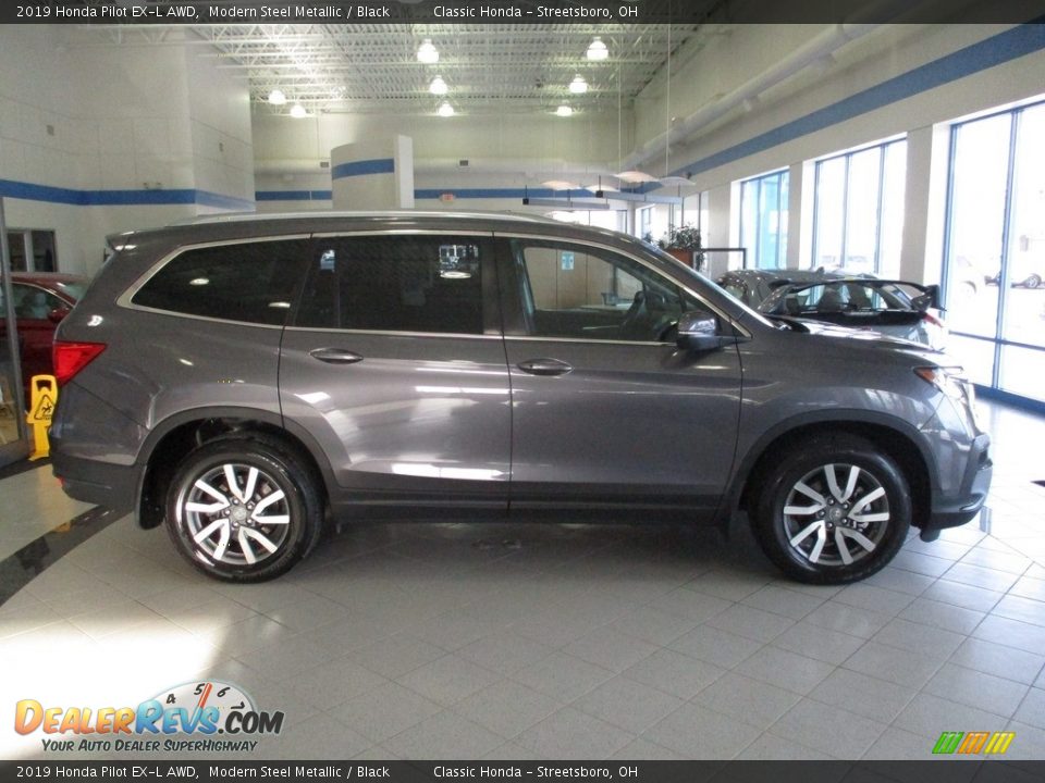 2019 Honda Pilot EX-L AWD Modern Steel Metallic / Black Photo #4