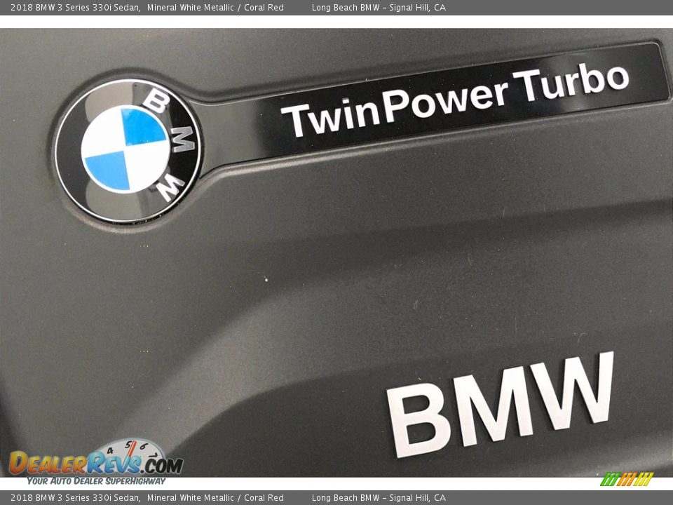 2018 BMW 3 Series 330i Sedan Mineral White Metallic / Coral Red Photo #35