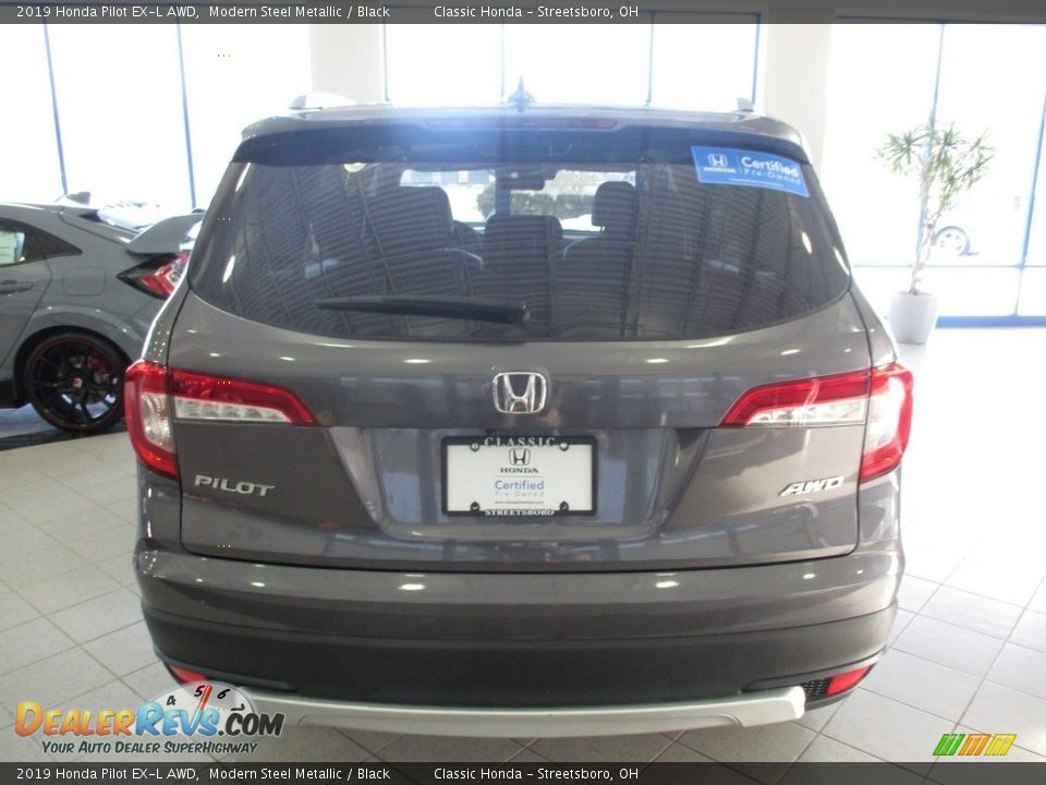 2019 Honda Pilot EX-L AWD Modern Steel Metallic / Black Photo #8
