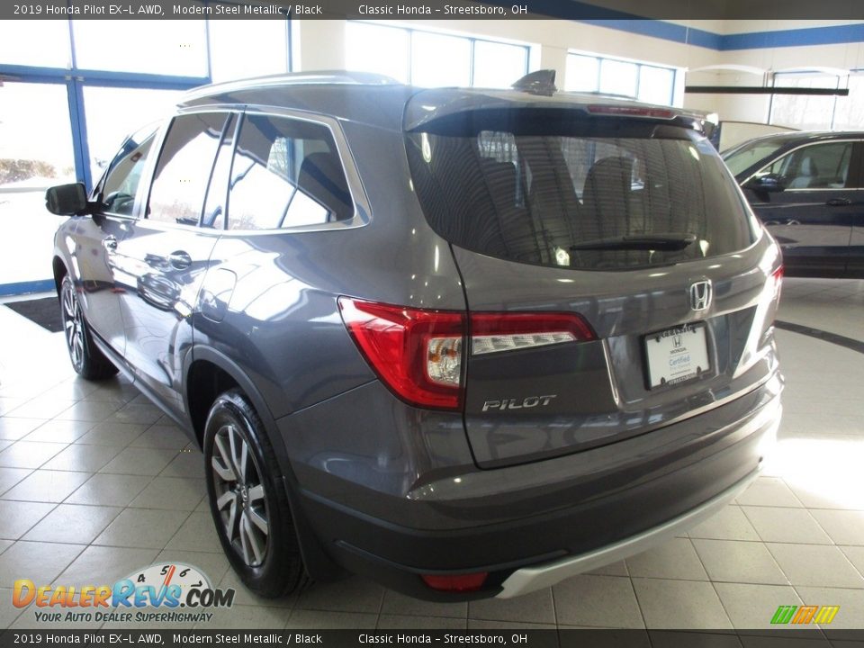 2019 Honda Pilot EX-L AWD Modern Steel Metallic / Black Photo #9